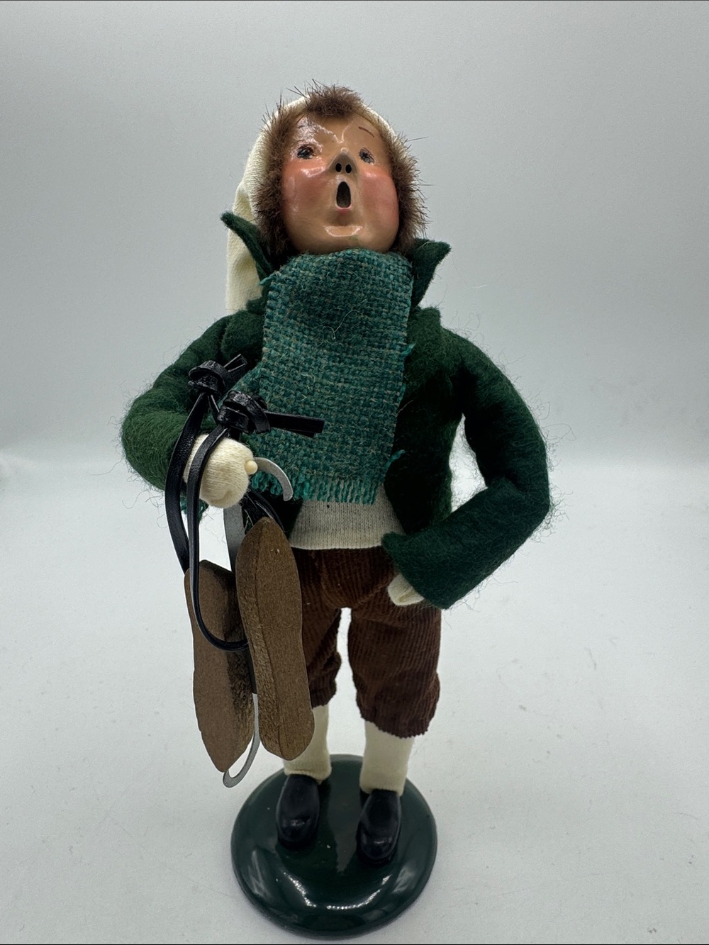 Byers choice Victorian Caroler Boy 1994 Ice Skater